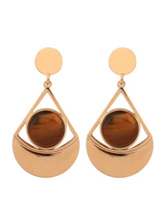 Bronze Over The Moon Earrings