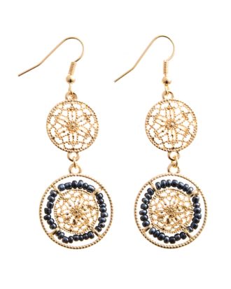 Hollow Filigree Beads Drop Earrings